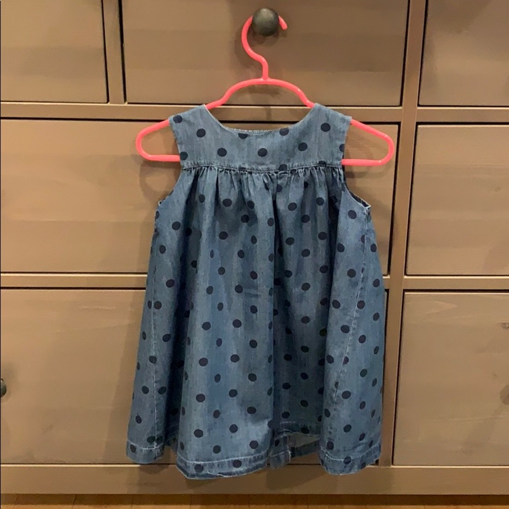 24mo denim polka dot dress
